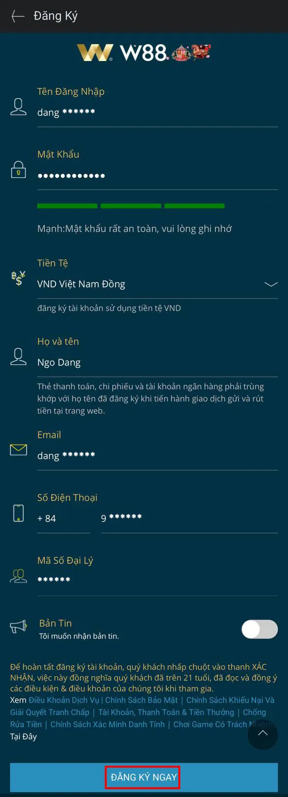 đăng ký tài khoản w88 dang ky tai khoan w88